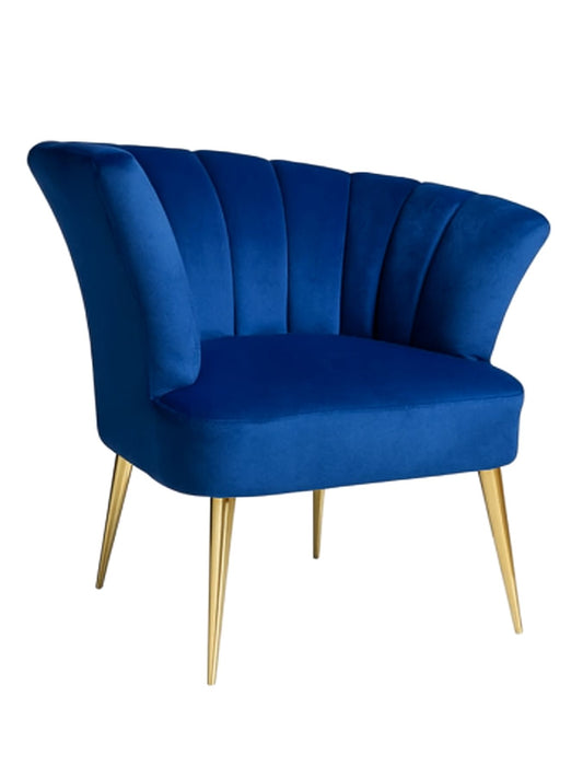 Luxury Opening Shell Designer Velvet Sofa Lounge Chair