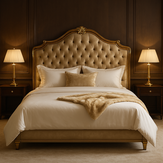 Royal luxury Italian Carved Wooden beds