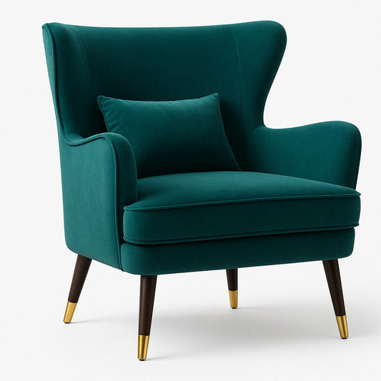 Premium Perfect Cushiony Tufted Super Comfy Emerald Velvet Sofa Lounge Chair