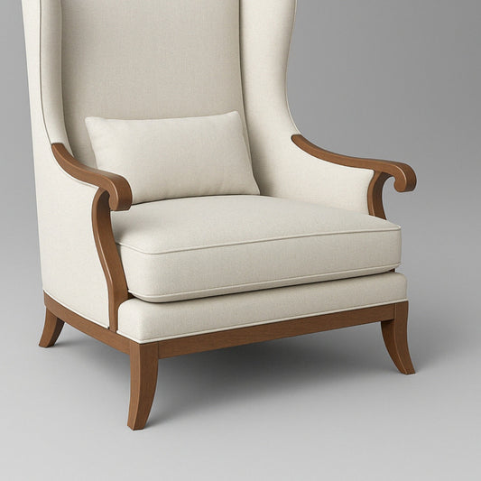 Premium Grey Thick Padded Velvet Sofa Lounge Chair with Cushion