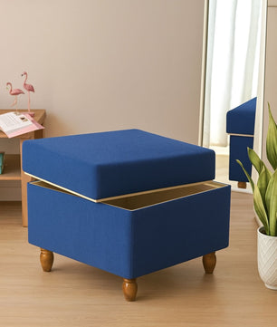 Modern Trunk Storage Ottoman- Royal Blue