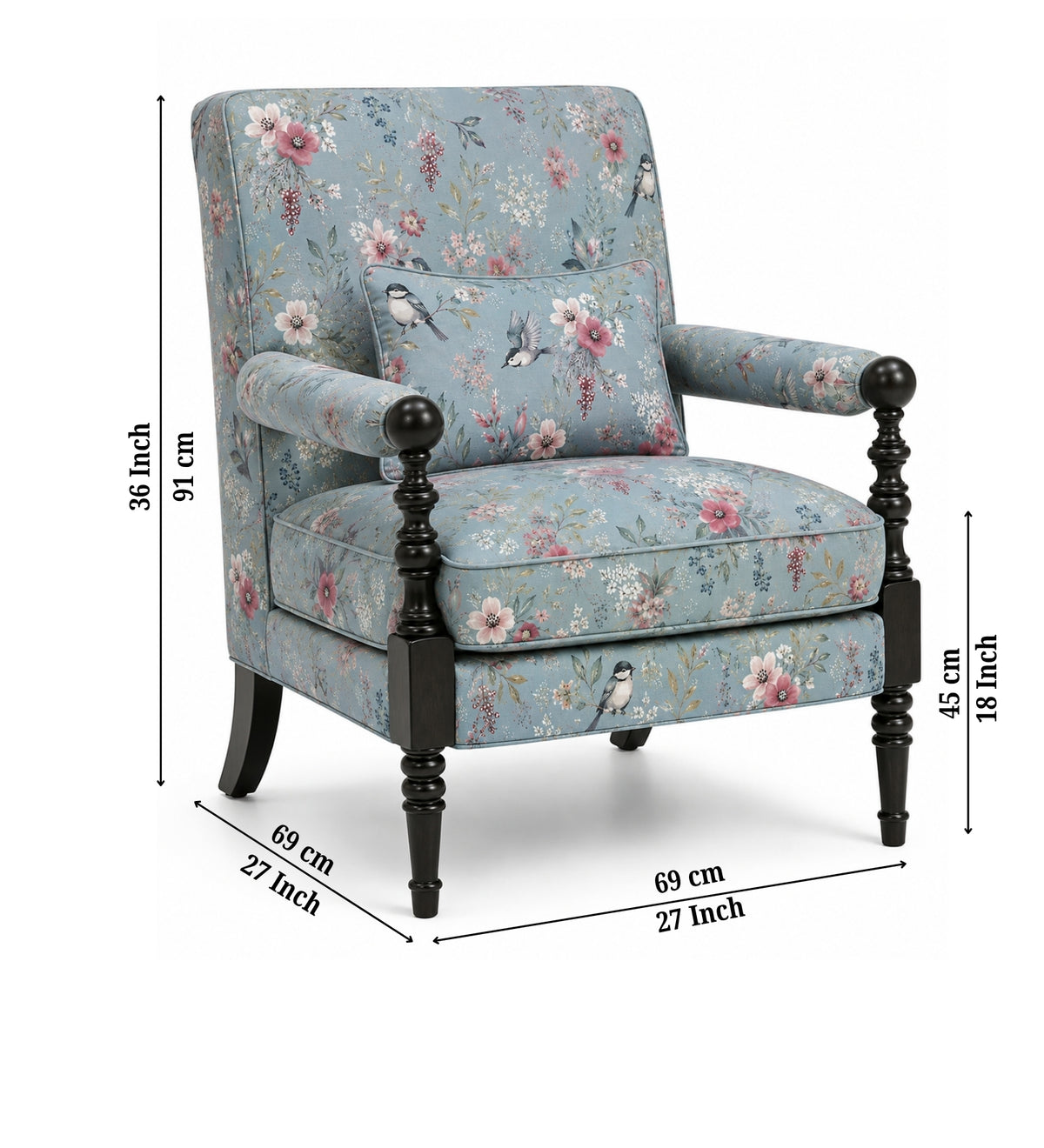 Duward Teak Wood Accent chairs in Multicolour