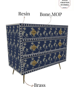 Inlay Chest of Drawers - Overlay Floral