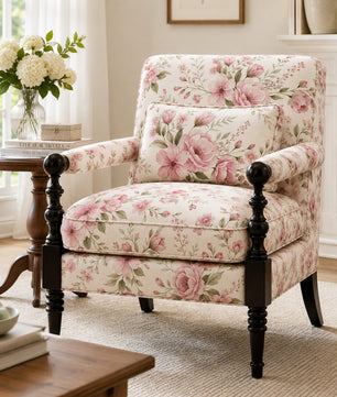 Elizabeth Teak Wood Accent chairs in Multicolour