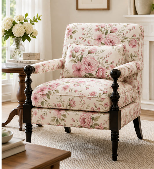 Elizabeth Teak Wood Accent chairs in Multicolour