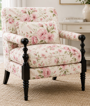 Elizabeth Teak Wood Accent chairs in Multicolour