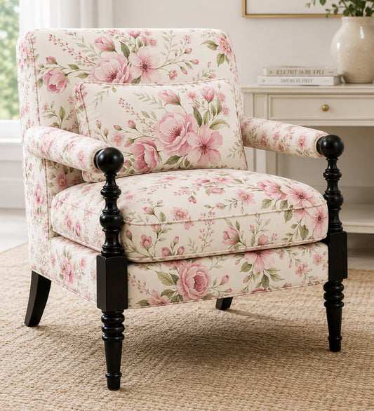 Elizabeth Teak Wood Accent chairs in Multicolour