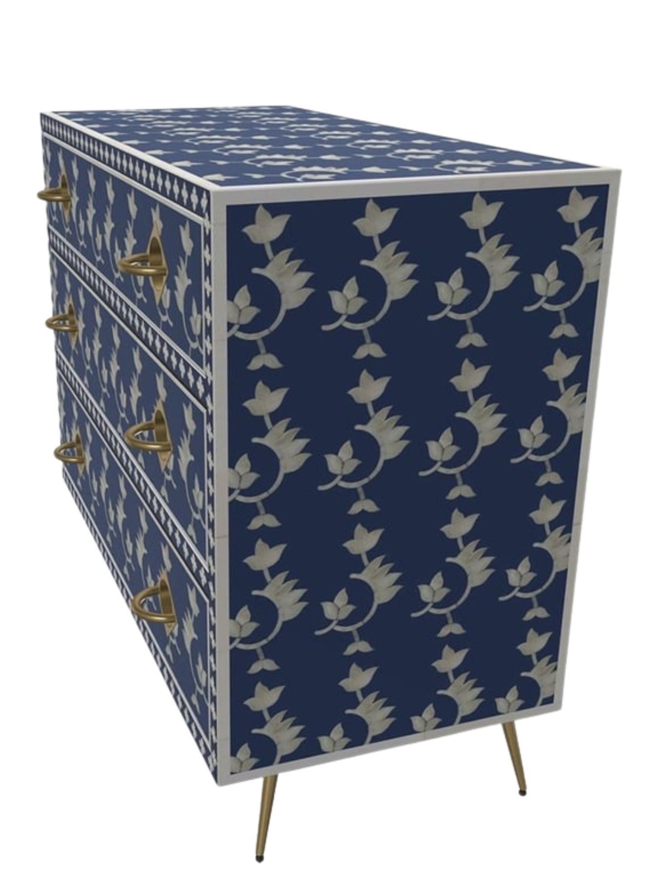 Inlay Chest of Drawers - Overlay Floral