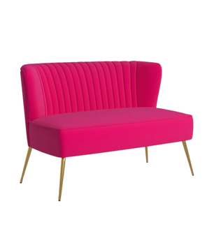 Velvet 2-Seat Armless Loveseat