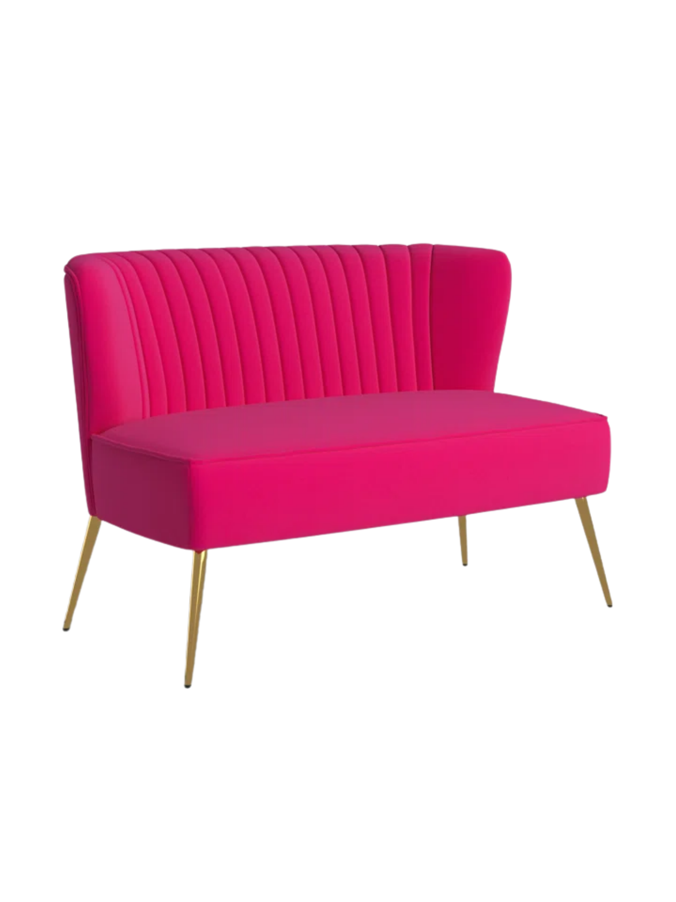 Velvet 2-Seat Armless Loveseat
