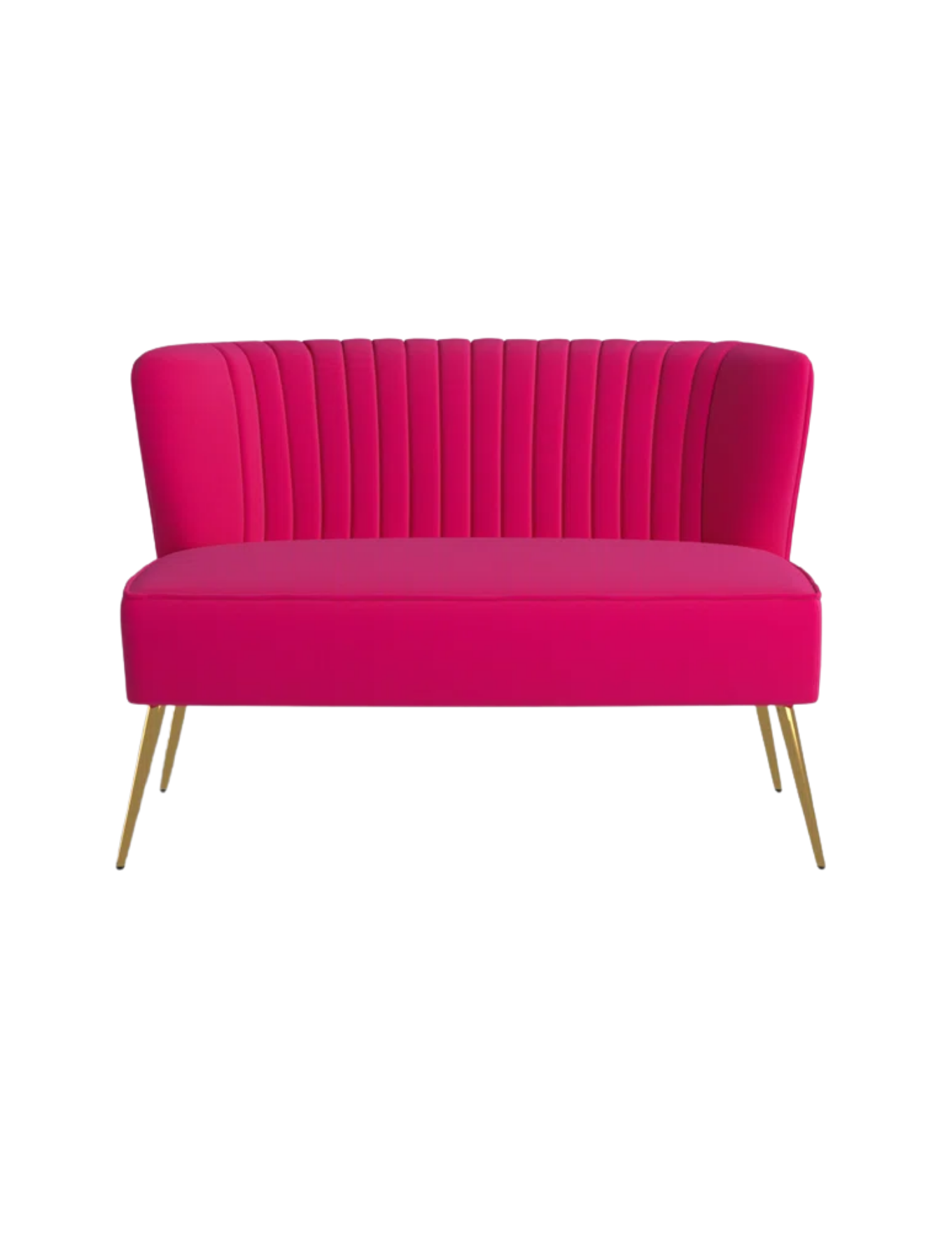 Velvet 2-Seat Armless Loveseat
