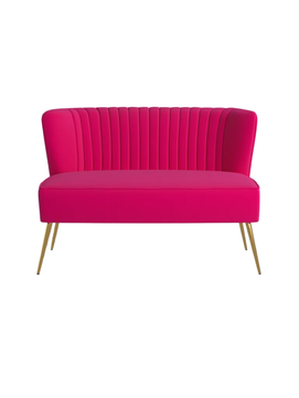 Velvet 2-Seat Armless Loveseat