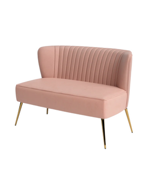 Velvet 2-Seat Armless Loveseat