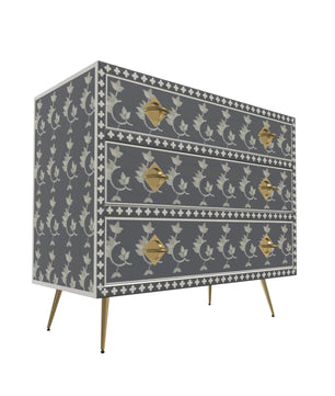 Inlay Chest of Drawers - Overlay Floral