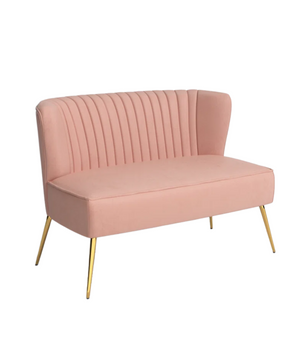 Velvet 2-Seat Armless Loveseat