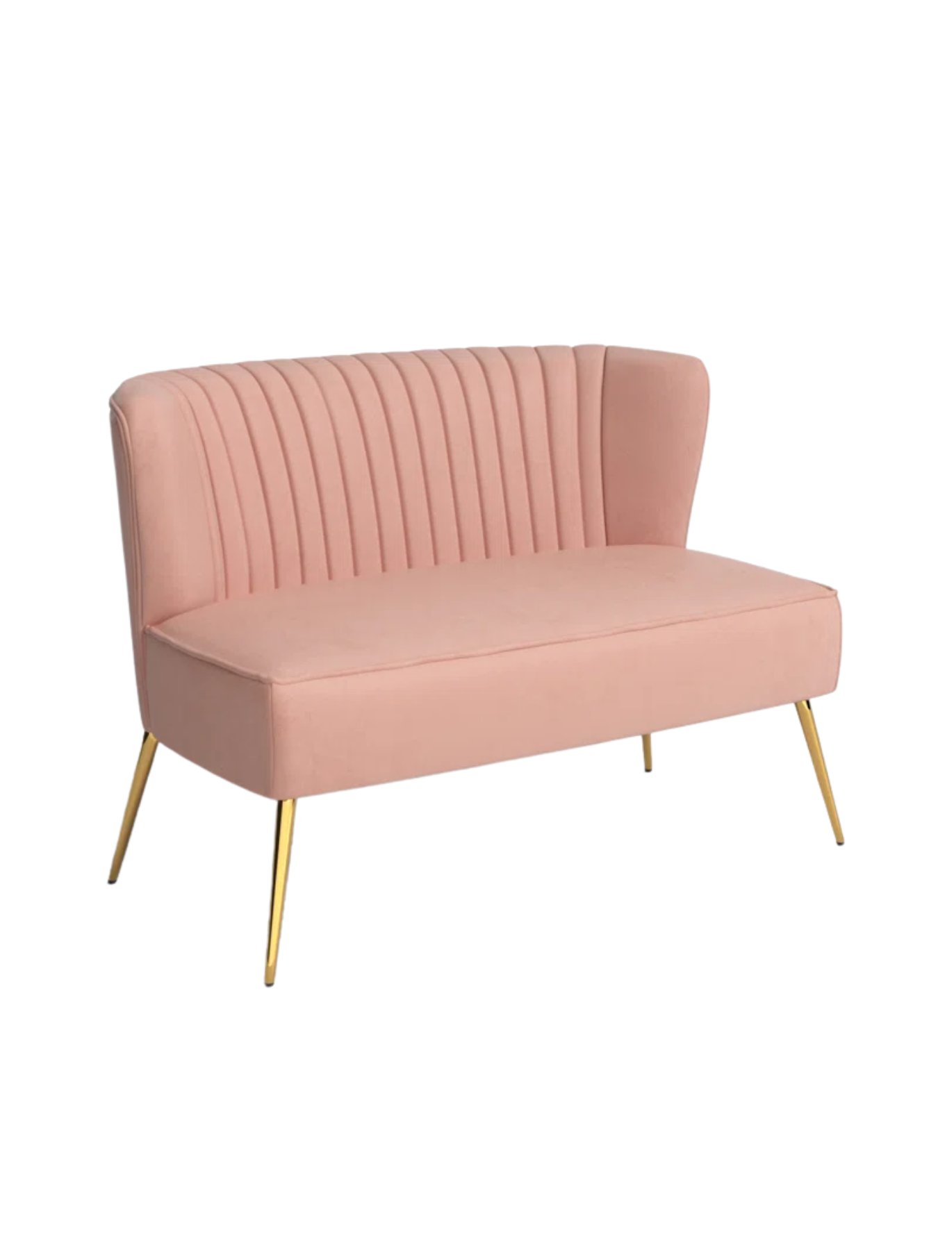 Velvet 2-Seat Armless Loveseat