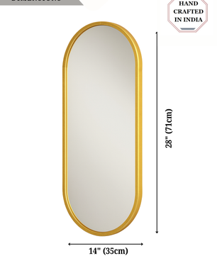 Classic Oblong Mirror- Gold
