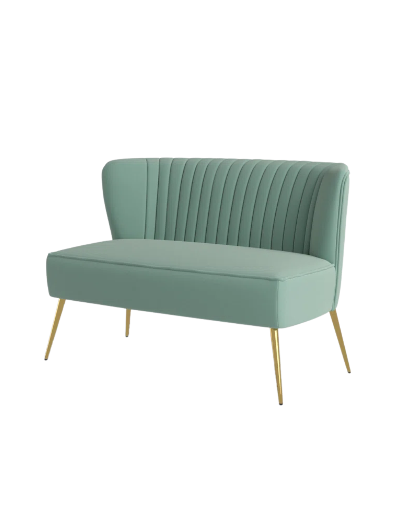 Velvet 2-Seat Armless Loveseat