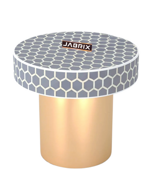 Inlay Round Side Table- HoneyComb