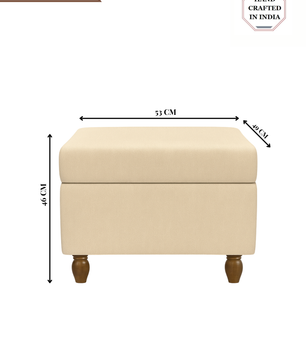 Modern Trunk Storage Ottoman-Beige