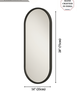 Classic Oblong Mirror- Black