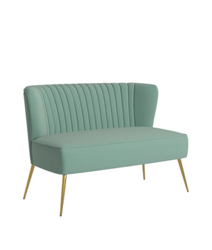 Velvet 2-Seat Armless Loveseat