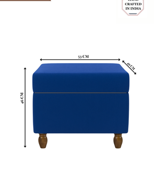 Modern Trunk Storage Ottoman- Royal Blue