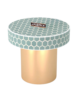 Inlay Round Side Table- HoneyComb