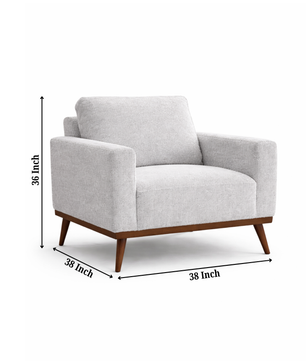 Zolara Teakwood Accent Chair with Premium Velvet Upholstery