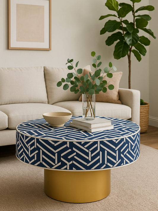 Inlay Round Coffee Table-Harmony
