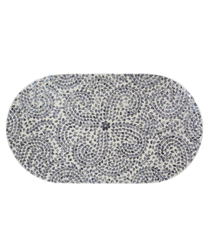 Inlay Oval Shape Coffee Table - Sunstrike