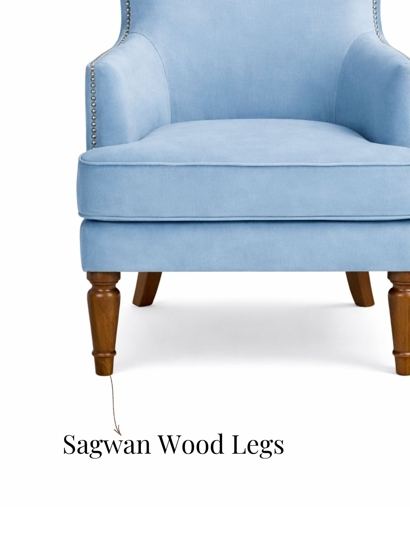 Elysian Velvet Wingback Accent Chair