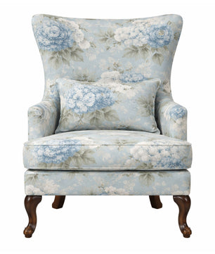 Imperia Premium Floral Wingback Accent Chair