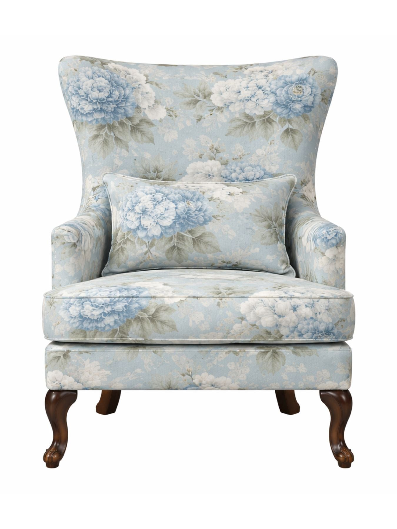 Imperia Premium Floral Wingback Accent Chair
