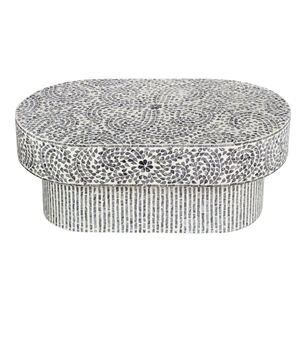 Inlay Oval Shape Coffee Table - Sunstrike