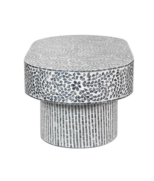 Inlay Oval Shape Coffee Table - Sunstrike