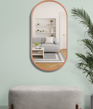 Classic Oblong Mirror- Rosegold