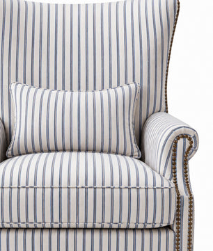 Coastal Stripe Wing Chair