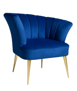 Luxury Opening Shell Designer Velvet Sofa Lounge Chair