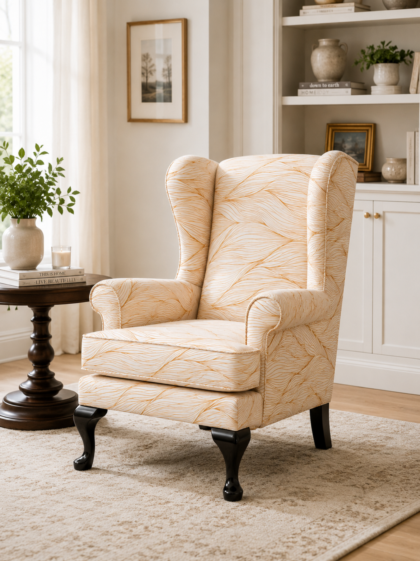 Zora Wing Chair – Premium Teak Wood