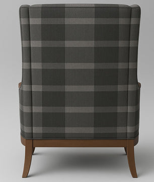Elegant Wingback Accent Chair in Premium Velvet Fabric with Cushion