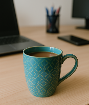 Green Ceramic Coffee Mug – 350ML  Set Of 2