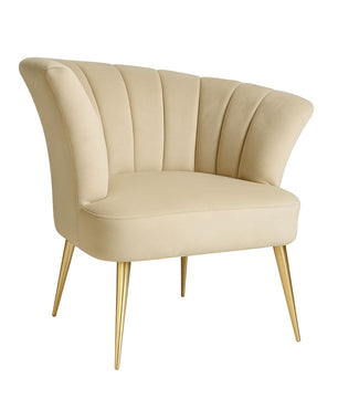 Luxury Opening Shell Designer Velvet Sofa Lounge Chair