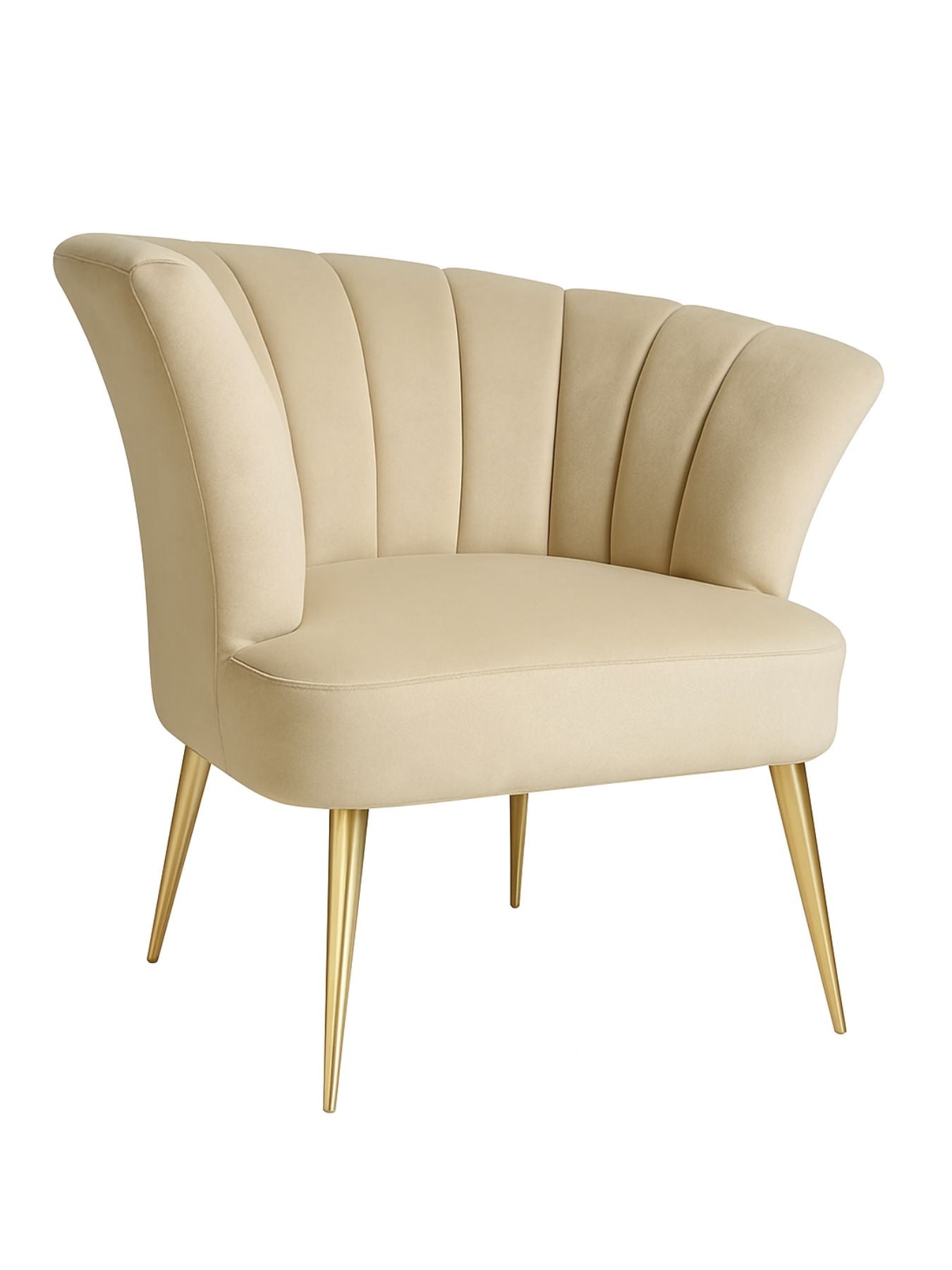 Luxury Opening Shell Designer Velvet Sofa Lounge Chair