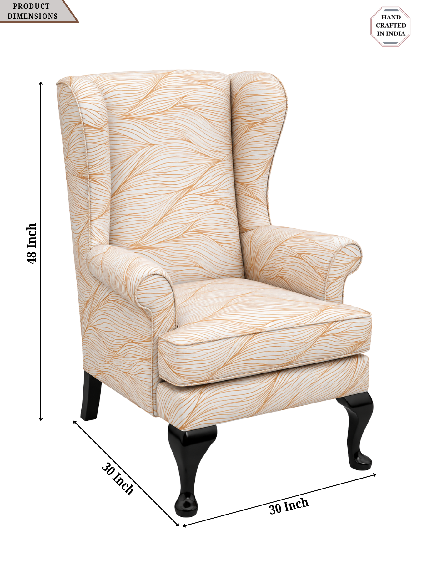 Zora Wing Chair – Premium Teak Wood