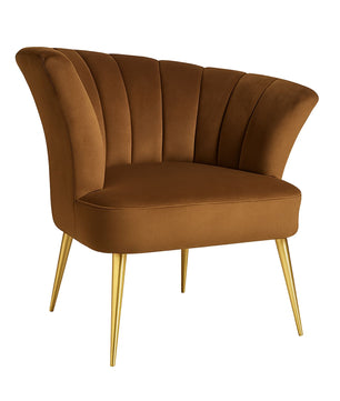 Luxury Opening Shell Designer Velvet Sofa Lounge Chair