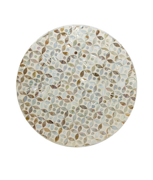 Mother of Pearl Inlay Drum Side Table- Nemo