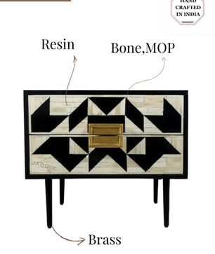 Inlay Marvin Bedside Table with Legs - Kingsley