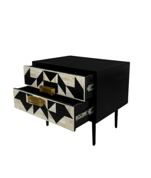 Inlay Marvin Bedside Table with Legs - Kingsley
