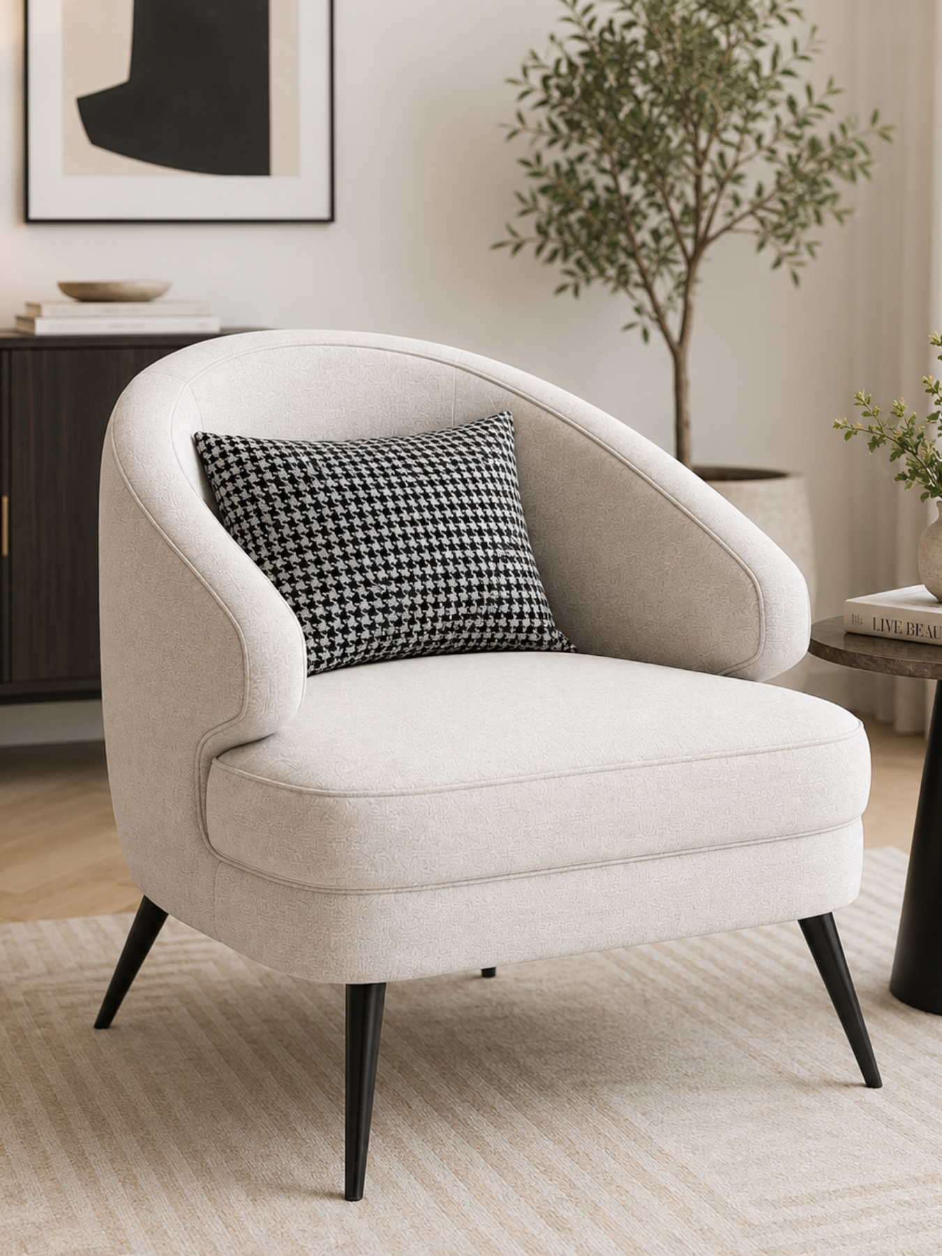 Alison Curve Accent Chair